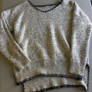 Comfy grey and white sweater
